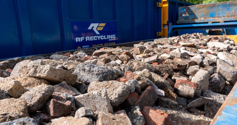 a skip full of building debris