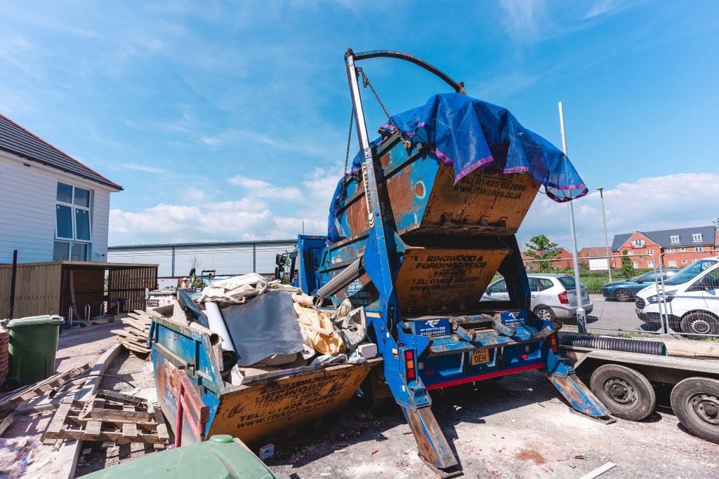 skip removing rubbish in yard