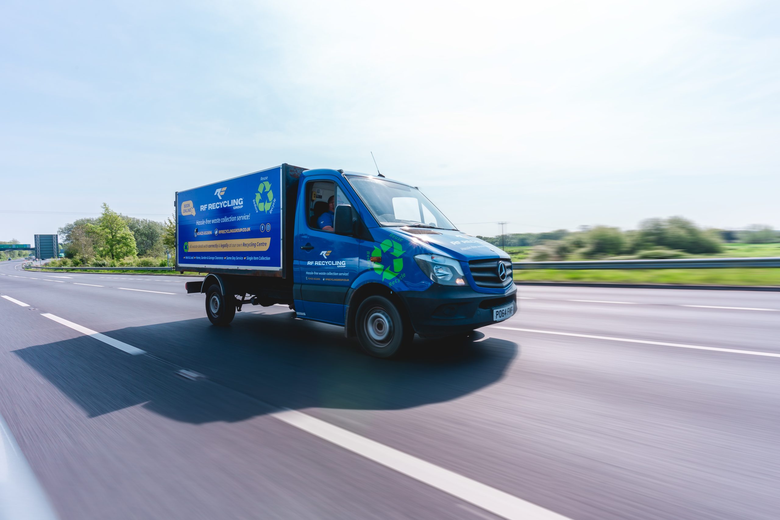 man and van lorry on the move