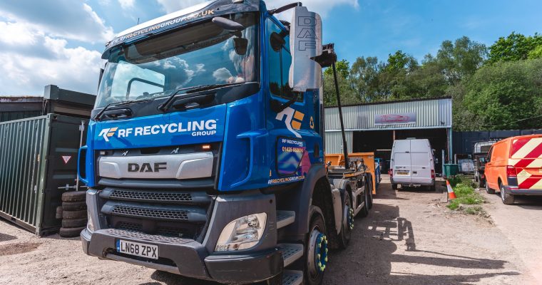 a roro skip being offloaded